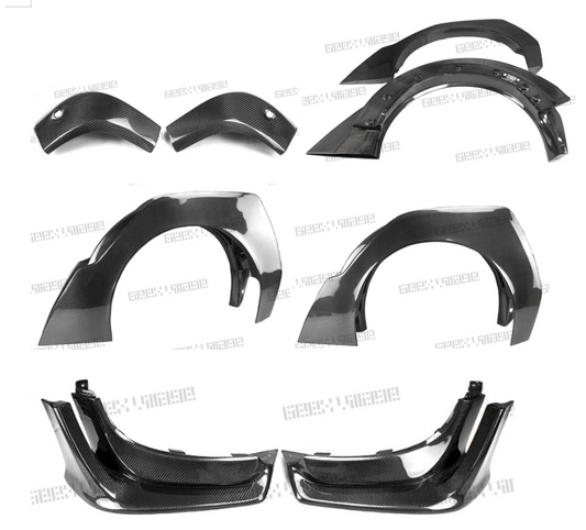 MINI Cooper JCW (John Cooper Works) S Base F56 LCI 2022-ON with Aftermarket Parts - Widebody Front Canards , Wheel Arches, and Rear Canards Carbon Fiber/FRP from Geex Village