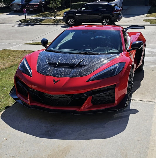 Aero Republic ZR1 Style Hood Bonnet for Chevrolet Corvette C8 Base E-Ray Z06 2020-ON Carbon Fiber / FRP