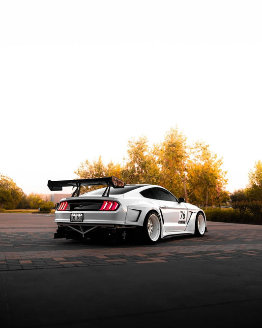 Robot Craftsman " DAWN & DUSK " Widebody Fender Flares Wheel Arches & Side Skirts for Ford Mustang Ecoboost V6 GT Mach1 Bullitt S550.2 2018-2023 Carbon Fiber / FRP