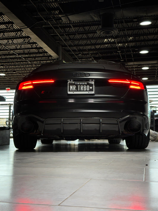 Future Design Carbon Fiber REAR DIFFUSER & REAR CANARDS - "Blaze kit" for Audi RS5 B9 2017-2019 - Performance SpeedShop