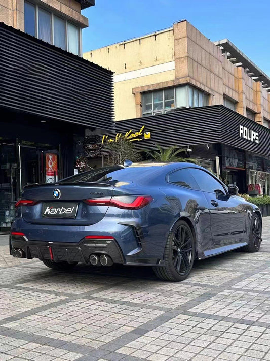 BMW 4 series 430i M440i G22 G23 2020-ON & M4 / M4C / M4CS G82 2021-ON with Aftermarket Parts - Rear Spoiler Pre-preg Carbon Fiber from Karbel Carbon