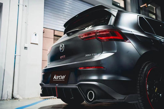 Volkswagen GTI MK8 2022-ON with Aftermarket Parts - Rear Roof Spoiler Pre-preg Carbon Fiber from Karbel Carbon