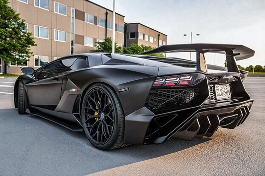 Lamborghini Aventador Base LP700 LP720 S LP740 SV LP750 Ultimate LP780 SVJ LP770 2012 2013 2014 2015 2016 2017 2018 2019 2020 2021 2022 2023 2024 with Aftermarket Parts - 1:1 OEM SV Style Rear Bumper Carbon Fiber / FRP from Aero Republic