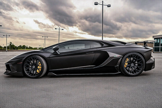 Lamborghini Aventador Base LP700 LP720 S LP740 SV LP750 Ultimate LP780 SVJ LP770 2012 2013 2014 2015 2016 2017 2018 2019 2020 2021 2022 2023 with Aftermarket Parts - 1:1 OEM SVJ V2 Side Skirts Dry Pre-preg Carbon Fiber / FRP from Aero Republic