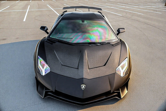 Lamborghini Aventador LP700 with the Aftermarket Carbon Fiber Hood Bonnet Ten Style from Aero Republic