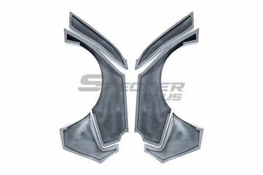 Alfa Romeo Giulia Quadrifoglio Sport Veloce Ti Sprint RWD AWD Lusso Base 2017-ON with Aftermarket Parts - Rear Wheel Arches Carbon Fiber/FRP from SPECTER PLUS