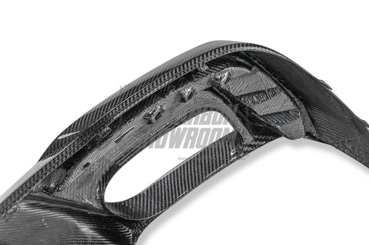 Audi S4 / A4 (With S-line Bumper) B9.5 2020-ON with Aftermarket Parts - With & Without Light Rear Diffuser Pre-preg Carbon Fiber from BCTXE Tuning