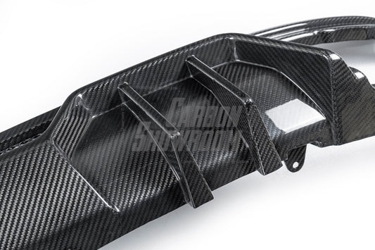 X7 xDrive40i(With M-Package Bumper) xDrive50i M50i M60i G07 2019-ON with Aftermarket Parts - Rear Diffuser & Canards Pre-preg Carbon Fiber from TAKD Carbon