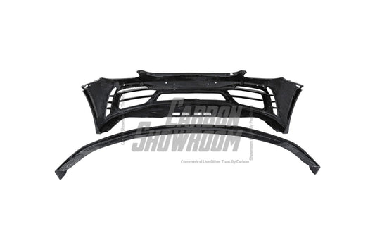 Porsche 718 Cayman / Boxster / GTS 2017-ON with Aftermarket Parts - Front Bumper & Lip Pre-preg Carbon Fiber from TAKD Carbon