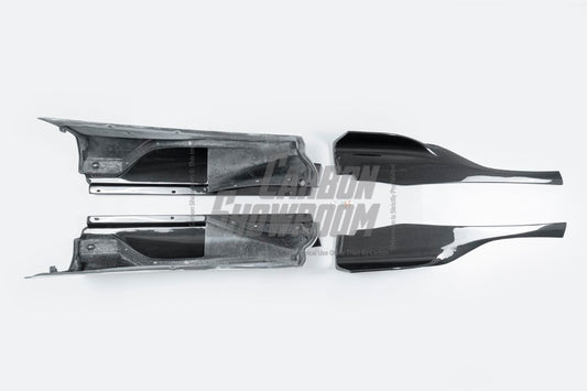 McLaren 720S 2018 2019 2020 2021 2022 2023 with Aftermarket Parts - 765LT Side Skirts Pre-preg Carbon Fiber / FRP from Aero Republic