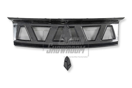 Ford Mustang Ecoboost V6 GT March1 Bullitt S550.1 S550.2 2015 2016 2017 2018 2019 2020 2021 2022 2023 with Aftermarket Parts - "DAWN & DUSK" Trunk Deck Lid Back Cover with Wooden Boat Badge Carbon Fiber / FRP from Robot Craftsman