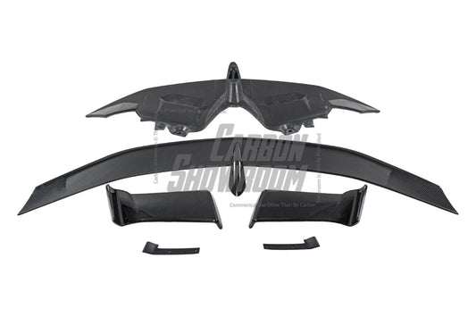 Lamborghini Aventador Base LP700 LP720 S LP740 SV LP750 Ultimate LP780 SVJ LP770 2012 2013 2014 2015 2016 2017 2018 2019 2020 2021 2022 2023 with Aftermarket Parts - 1:1 SVJ Conversion Rear Wing Pre-preg Carbon Fiber / FRP from Aero Republic