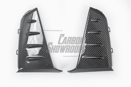 BMW X7 xDrive40i (With M-Package Bumper) M60i ALPINA XB7 LCI G07 2023-ON with Aftermarket Parts - Headlight Valance Trim Pre-preg Carbon Fiber from TAKD Carbon