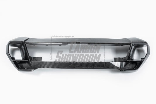 BMW X7 xDrive40i (With M-Package Bumper) M60i ALPINA XB7 LCI G07 2023-ON with Aftermarket Parts - Front Bumper Lower Center Grill Trim Pre-preg Carbon Fiber from TAKD Carbon