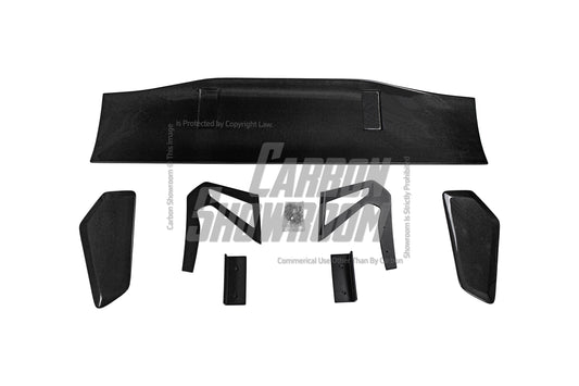 Ford Mustang Ecoboost V6 GT March1 Bullitt S550.1 S550.2 2015 2016 2017 2018 2019 2020 2021 2022 2023 with Aftermarket Parts - CAVALIER Rear GT Wing Carbon Fiber / FRP from Robot Craftsman