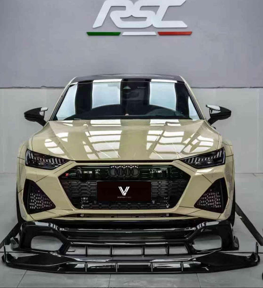 Audi RS6 & RS7 C8 2020-ON with Aftermarket Parts - Front Lip Carbon Fiber from Ventus Veloce