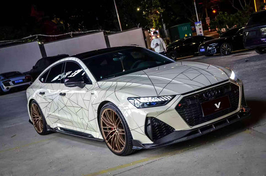 Audi RS6 & RS7 C8 2020-ON with Aftermarket Parts - Side Skirts Carbon Fiber from Ventus Veloce