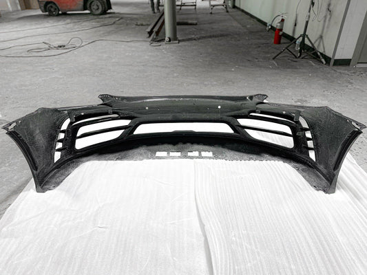 Porsche 718 Cayman / Boxster / GTS 2017-ON with Aftermarket Parts - Front Bumper & Lip Pre-preg Carbon Fiber from TAKD Carbon