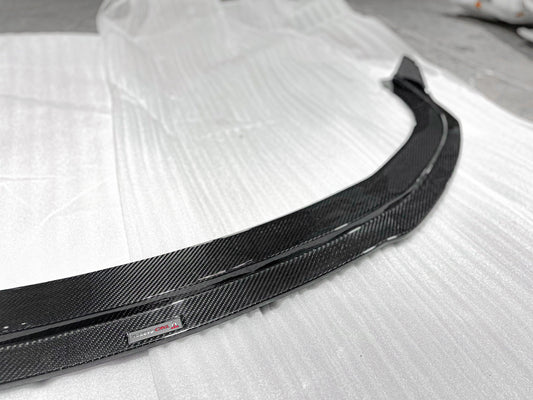 Porsche 718 Cayman / Boxster / GTS 2017-ON with Aftermarket Parts - Front Bumper & Lip Pre-preg Carbon Fiber from TAKD Carbon