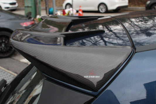 Mercedes Benz A-Class A45/A35/A250/A220 W177 2019 2020 2021 2022 2023 2024 with Aftermarket Parts -AE Rear Roof Spoiler Carbon Fiber from ArmorExtend