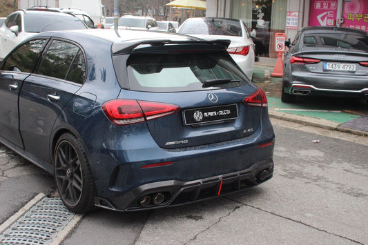 Mercedes Benz A-Class A45/A35/A250/A220 W177 2019 2020 2021 2022 2023 2024 with Aftermarket Parts - AE Style Rear Diffuser Carbon Fiber from ArmorExtend
