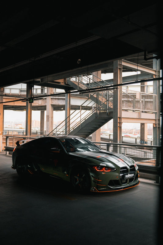 BMW M3 G80 G81 2021 2022 2023 2024 & M4 G82 G83 2021 2022 2023 2024 with Aftermarket Parts - AE Style Side Skirts Carbon Fiber?from ArmorExtend
