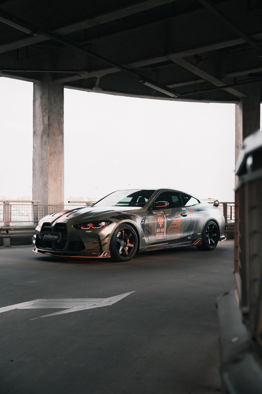 BMW M3 G80 G81 2021 2022 2023 2024 & M4 G82 G83 2021 2022 2023 2024 with Aftermarket Parts - AE Style Side Skirts Carbon Fiber?from ArmorExtend