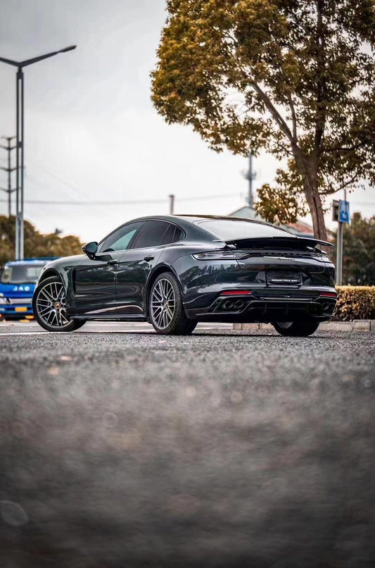 Porsche Panamera 4 & 4S & Turbo 971 (fits both pre-facelift & facelift) 2017-ON with Aftermarket Parts - Rear Diffuser Pre-preg Carbon Fiber from TAKD Carbon