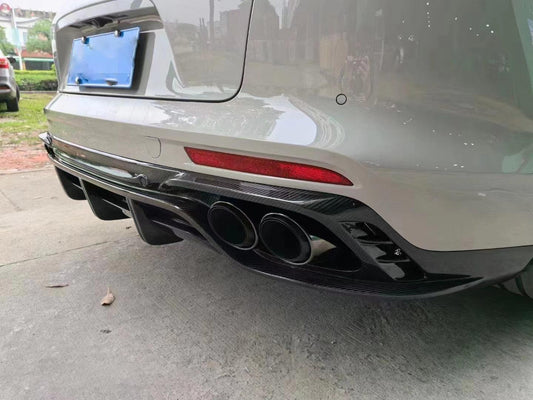 Porsche Panamera 4 & 4S & Turbo 971 (fits both pre-facelift & facelift) 2017-ON with Aftermarket Parts - Rear Diffuser Pre-preg Carbon Fiber from TAKD Carbon