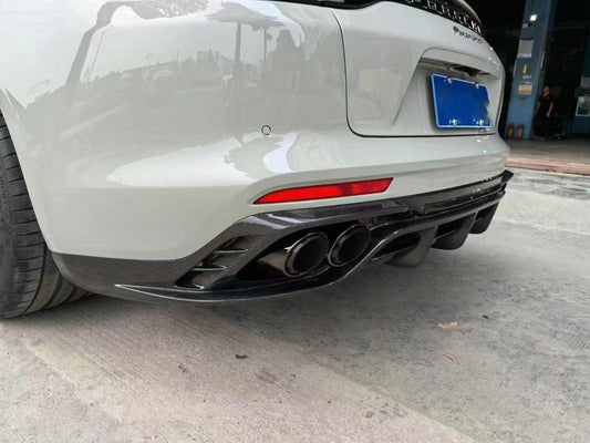 Porsche Panamera 4 & 4S & Turbo 971 (fits both pre-facelift & facelift) 2017-ON with Aftermarket Parts - Rear Diffuser Pre-preg Carbon Fiber from TAKD Carbon