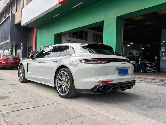 Porsche Panamera 4 & 4S & Turbo 971 (fits both pre-facelift & facelift) 2017-ON with Aftermarket Parts - Rear Diffuser Pre-preg Carbon Fiber from TAKD Carbon