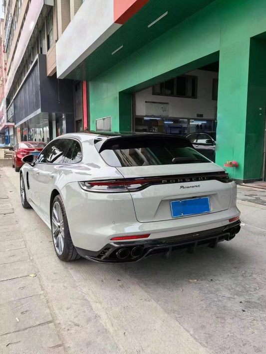 Porsche Panamera 4 & 4S & Turbo 971 (fits both pre-facelift & facelift) 2017-ON with Aftermarket Parts - Rear Diffuser Pre-preg Carbon Fiber from TAKD Carbon