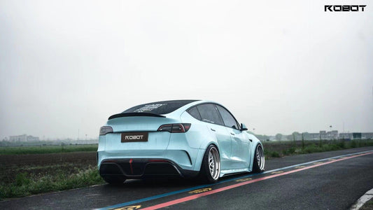 Tesla Model Y Performance AWD Long Range RWD Standard 2020 2021 2022 2023 2024 with Aftermarket Parts - "STARSHIP" Rear Bumper & Diffuser (Third Brake Light Included) PPfrom Robot Craftsman