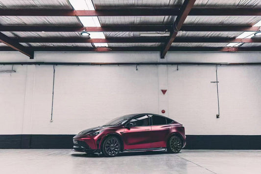 Tesla Model Y Performance AWD Long Range RWD Standard 2020 2021 2022 2023 2024 with Aftermarket Parts - "STARSHIP" Side Skirts PP from Robot Craftsman