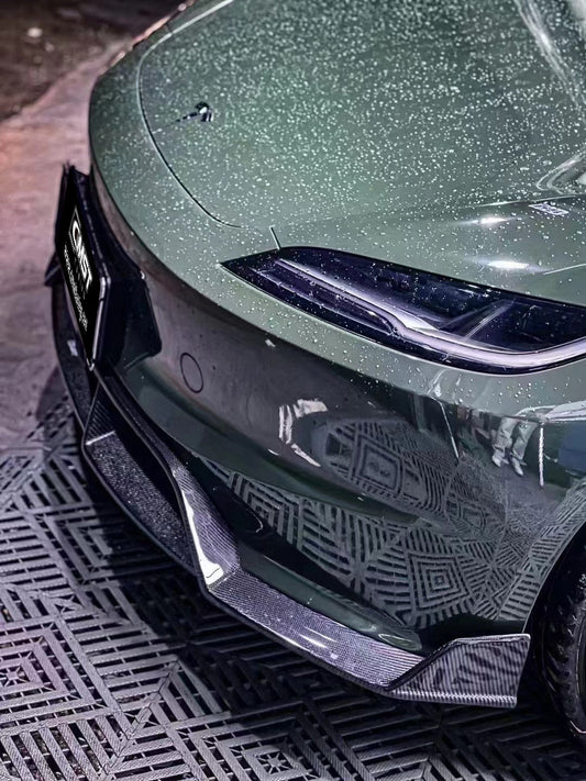 Tesla Model 3 Highland 2024-ON with Aftermarket Parts - V1 Front Lip Carbon Fiber from CMST Tuning