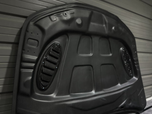 Alfa Romeo Giulia Quadrifoglio Sport Veloce Ti Sprint RWD AWD Lusso Base 2017 2018 2019 2020 2021 with Aftermarket Parts - Hood Dry Pre-preg Carbon Fiber from Aero Republic