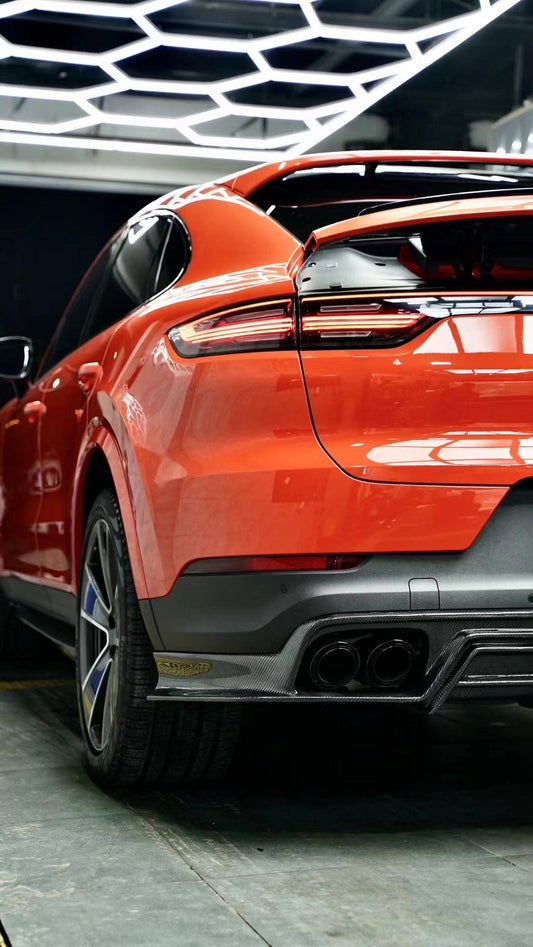 Porsche Cayenne 9Y0 9Y0.1 Base/S/Turbo/Turbo S 2019-2023 & Cayenne 9Y3 9Y3.1 Base/S/Turbo/Turbo S 2019-2023 with Aftermarket Parts - Carbon Fiber & FRP Rear Diffuser from CMST Tuning