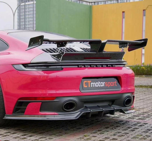 Porsche 911 992 992.1 Carerra Base/S/T/4/4S/Targa 4/Targa 4S/GTS 2020-2024 with Aftermarket Parts - V1 Style Carbon Fiber & FRP Rear Spoiler from CMST Tuning