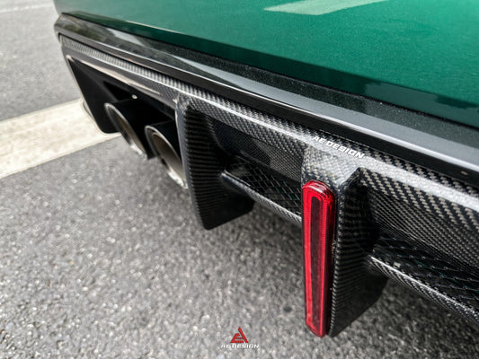 BMW M3 G80 G81 2021 2022 2023 2024 & M4 G82 G83 2021 2022 2023 2024 with Aftermarket Parts - AE V2 Style Rear Diffuser & Canards Carbon Fiber from ArmorExtend
