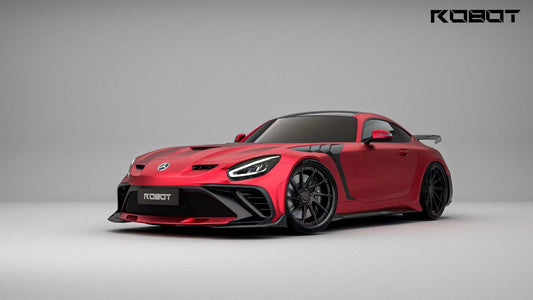 Mercedes Benz AMG GT/GTS/GTC C190 (fits both Pre-facelift & facelift) 2015 2016 2017 2018 2019 2020 2021 with Aftermarket Parts - Paragon Style Front Bumper & Lip Carbon Fiber / FRP from Robot Craftsman