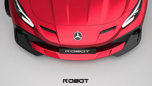 Mercedes Benz AMG GT/GTS/GTC C190 (fits both Pre-facelift & facelift) 2015 2016 2017 2018 2019 2020 2021 with Aftermarket Parts - Paragon Style Front Bumper & Lip Carbon Fiber / FRP from Robot Craftsman