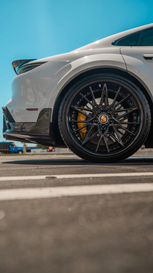Porsche Taycan 9J1 Sedan RWD/4S/GTS/Turbo/Turbo S 2020-ON with Aftermarket Parts - Widebody Wheel Arches Carbon Fiber / FRP from CMST Tuning