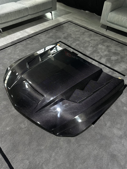 Cadillac CT5 CT5-V Blackwing Sport Premium Luxury Base 2020 2021 2022 2023 2024 with Aftermarket Parts - "PRISM" Hood Bonnet Carbon Fiber / FRP from Robot Craftsman