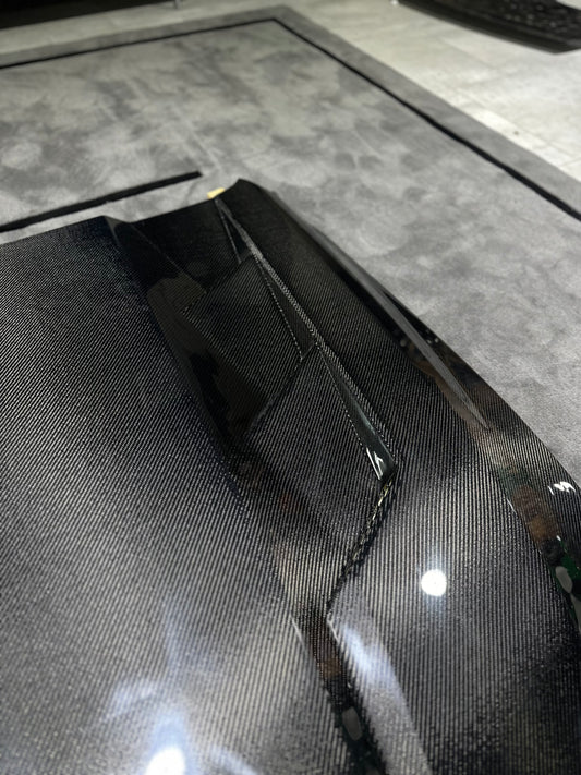 Cadillac CT5 CT5-V Blackwing Sport Premium Luxury Base 2020 2021 2022 2023 2024 with Aftermarket Parts - "PRISM" Hood Bonnet Carbon Fiber / FRP from Robot Craftsman