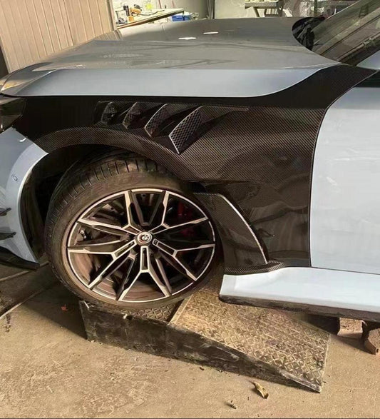 BMW M2 / M2C G87 2023-ON with Aftermarket Parts - Front Fenders Pre-preg Carbon Fiber from TAKD Carbon