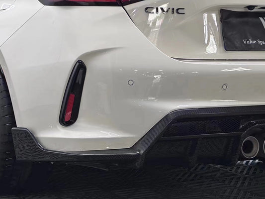 Honda Civic Type-R FL5 2023-ON with Aftermarket Parts - Pre-preg Carbon Fiber/FRP Rear Diffuser from CMST Tuning
