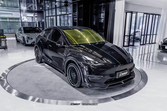 Tesla Model Y Performance AWD Long Range RWD Standard 2020-ON with Aftermarket Parts - Front Fenders Pre-preg Carbon Fiber / FRP from CMST Tuning