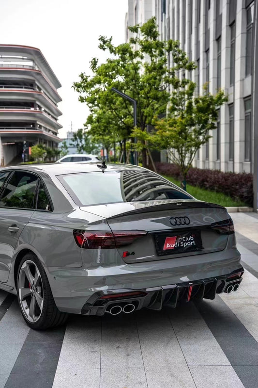 Audi S4 / A4 (with S-line bumper) B9.5 2020 2021 2022 2023 2024 with Aftermarket Parts - V1 Rear Diffuser Pre-preg Carbon Fiber from BCTXE Tuning