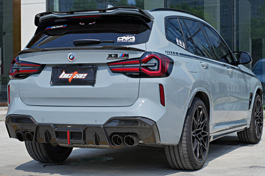 BMW X3 G01 LCI 2022 2023 2024 & X3M X3MC F97 LCI 2022 2023 2024 with Aftermarket Parts - Rear Diffuser Pre-preg Carbon Fiber from BCTXE Tuning