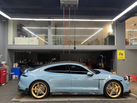 Porsche Taycan 9J1 Sedan/Cross Turismo RWD/4S/GTS/Turbo/Turbo S 2020-ON & E-Tron GT 2022-ON with Aftermarket Parts - Carbon Fiber & FRP Side Skirts from CMST Tuning
